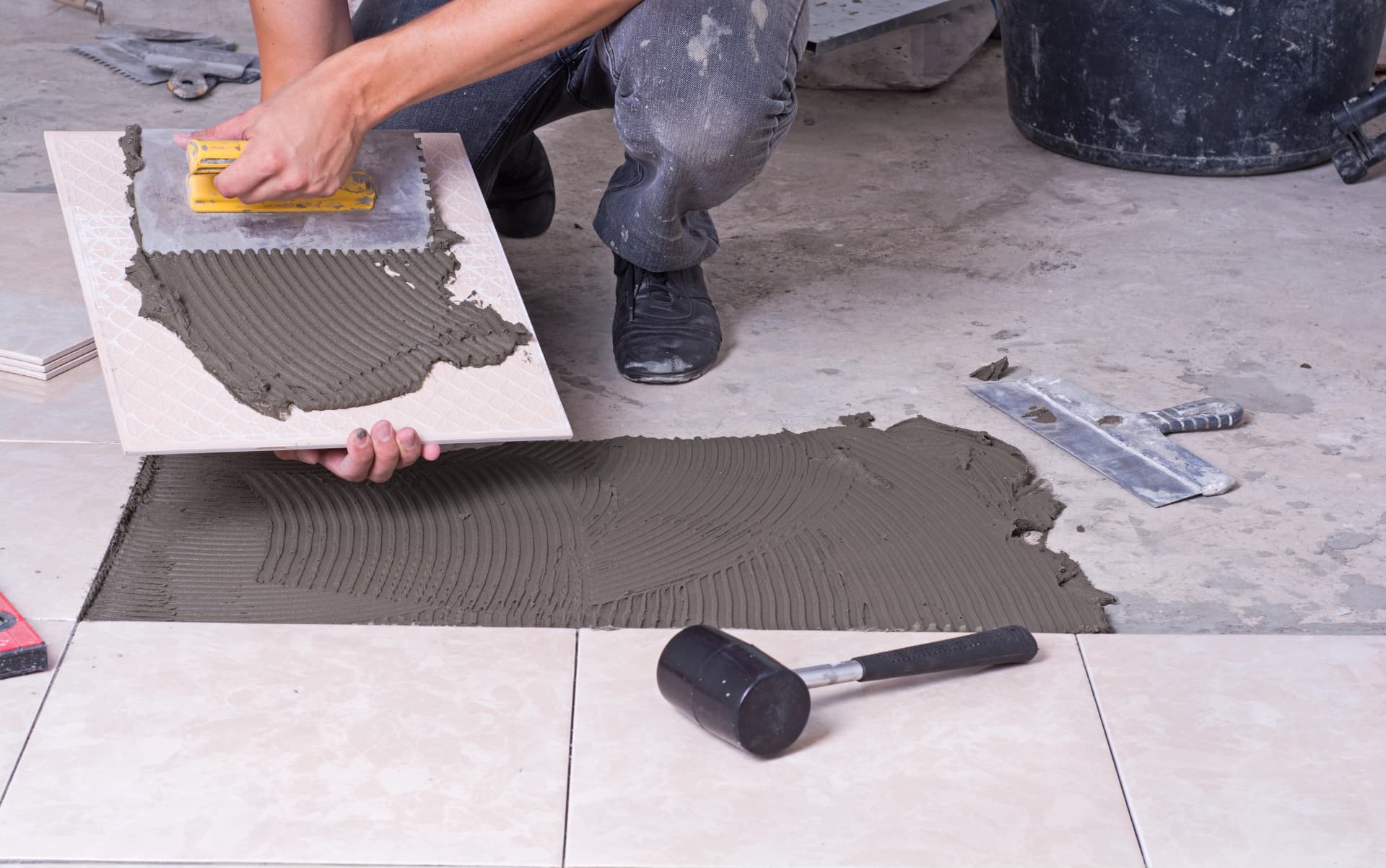 Carrelage au sol intérieur — chantier réalisé par Occi’Carrelage